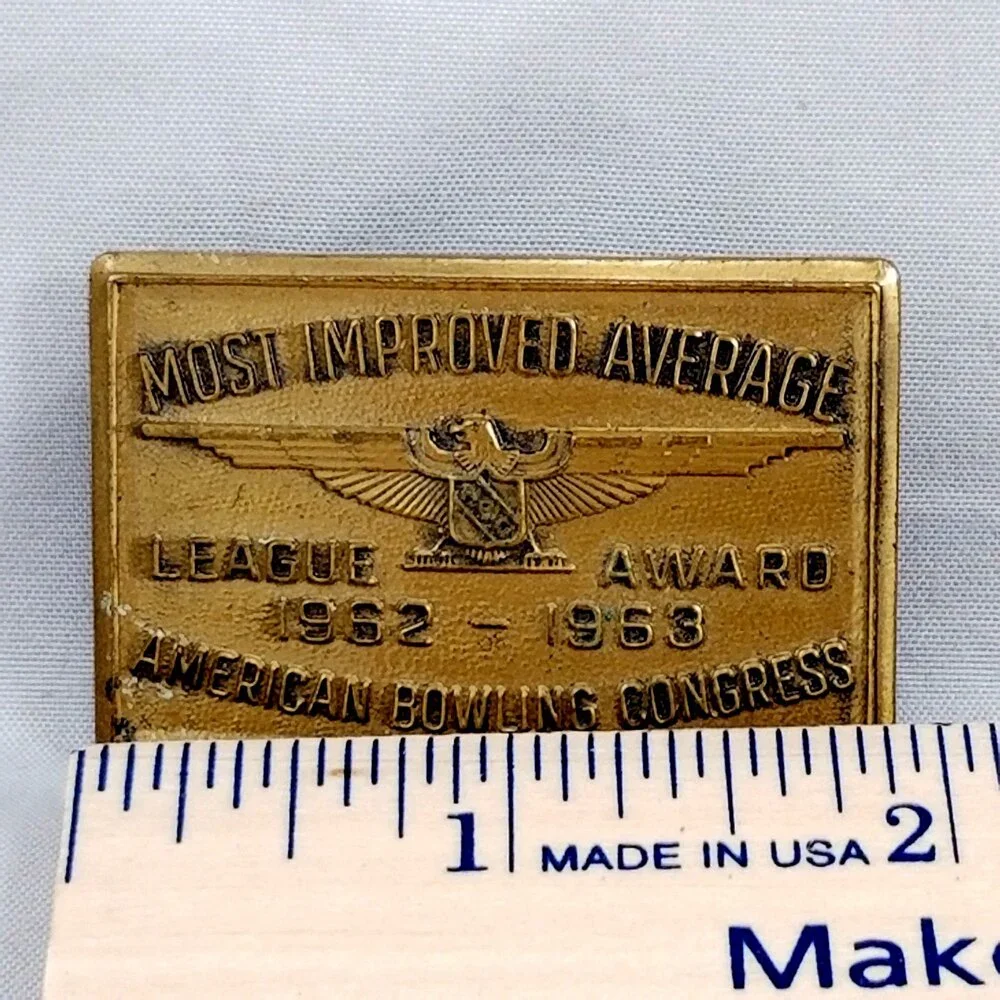 Belt Buckle American Bowling Congress 1962 -‎ 1963 League Award Most Improved